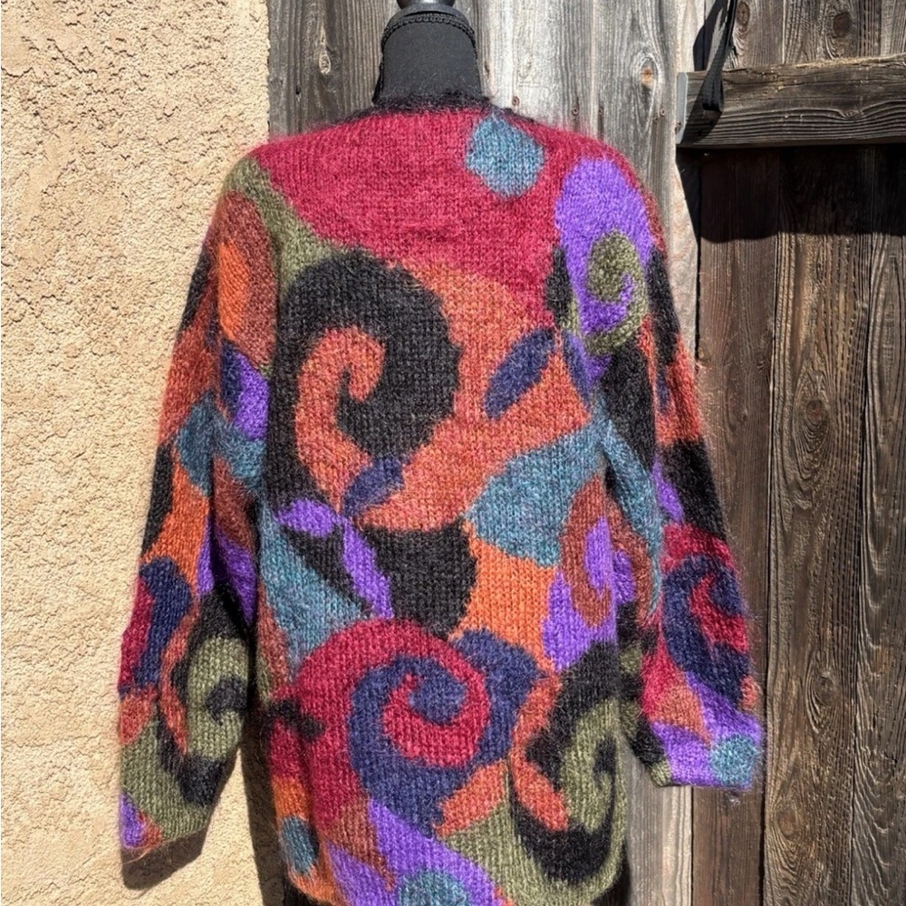 Vtg 90's Mohair + Wool Chunky Pullover Sweater  Icelandic Design Medium - Picture 3 of 7